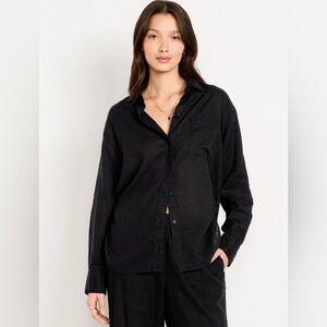 Old Navy Black Button Down Shirt for Women